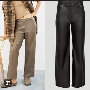 NWT black Aritzia leather pants size 6
